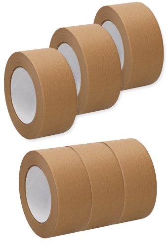 [K1030057] Plakband Papieren verpakkings Tape Bruin 130mu 50mm x 50meter 6stuks