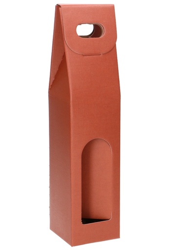 [K1171218] Wijndozen Vigo Koper & Venster 1 fles 9x9x38.5cm 10stuks