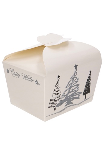 [K1360603] Bonbondoosjes Enjoy Winter 500gr Vlindersluiting 11.5x9x7cm 24stuks