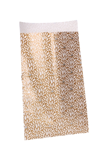 [K1070994] Kadozakjes Waaier Goud & Wit 12 x19cm 200stuks