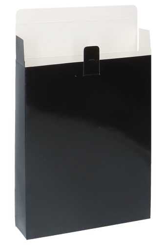 [K1270321] Geschenkdozen Met Sluitklepje Zwart Glans 20x5x25cm 10stuks