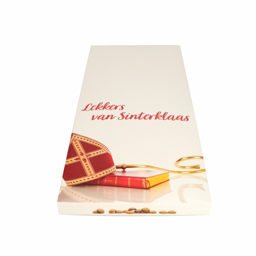 [1220239] Speculaaspopdozen Lekker van Sinterklaas 1 pond 22x2.7x50cm 100stuks