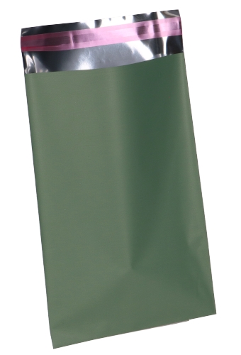 [K1070980] Kadozakjes Folie Mita Mat Salie Groen & Plakstrip 15x23.5+3cm 100stuks