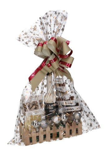 [K1230217] Cellofaan Zakjes Stars Gold 35x50cm 50stuks