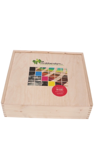 [1170488-PRINT] Wijnkist 4 Fles Schuifdeksel Digitaal Bedrukking 34x37.2x9cm 10stuks