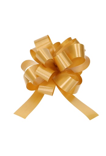 [K1420290] Trek Strikken Goud Doorsnee 95mm met een lint van 19mm 30stuks