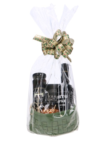 [K1230273] Geschenkmandje Vilt Smokey Green 14x6.5cm 6st GRATIS STRIKJES & ZAKJES