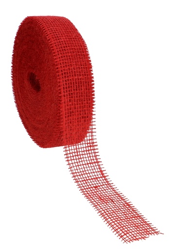 [K1391217] Geschenklint Jute Sizo Rood 50mm x 40meter Eco Line