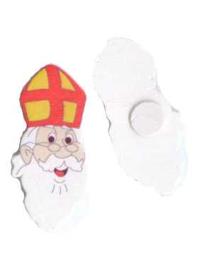 [K1340328] Houten Sintdecoratie Sinterklaashoofd & Mijter 3.5cm 100 stuks