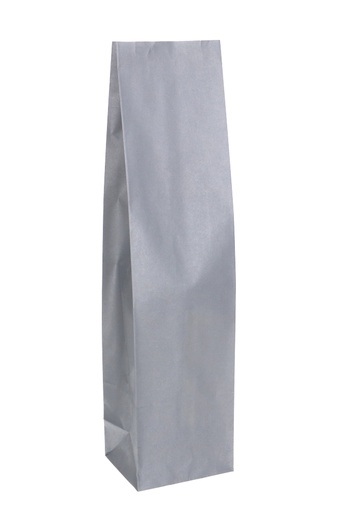 [K1170280] Luxe Wijnzak Met Blokbodem Zilver 10x8x41cm 50stuks