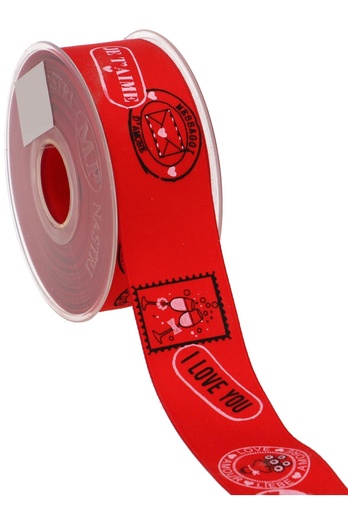 [K1391225] Cadeaulint Satijn Red I love You 40mm x 15meter