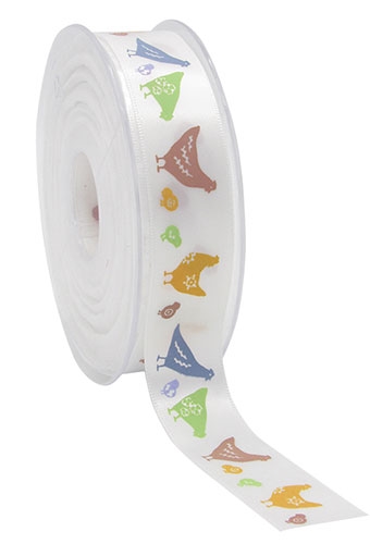 [K1391238] Kadolint Satijn Wit Kippen 23mm x 25meter