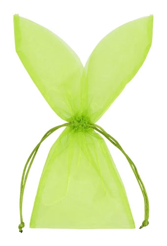 [K1070998] Organza zakjes Groen Bunny 11x29cm 10stuks