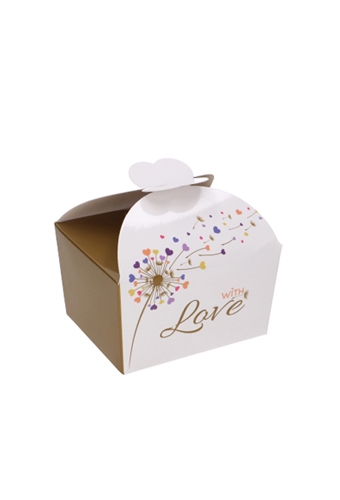 [K1360622] Bonbondoosjes With Love 125gram & Vlindersluiting 7.6x6x4.8cm 24stuks