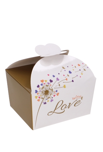 [K1360624] Bonbondoosjes With Love 500gram Vlindersluiting 11.5x9x7cm 24stuks