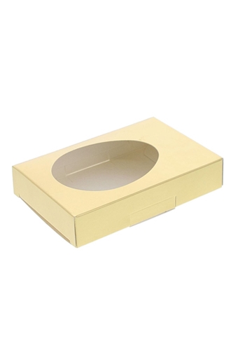 [K1360628] Sokkel Pasen Ei Sokkeltje Glans Goud 14.5x10.2x2.5cm 24stuks
