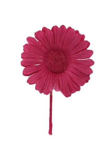 [K1340793] Kado Decoratie Gerbera Bloem Fuchsia Met IJzerdraad 6.5x10cm 12stuks