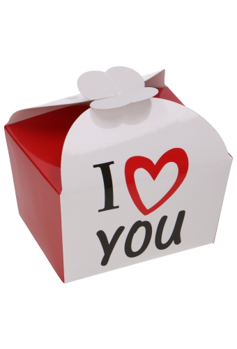[K1360637] Bonbondoosjes I Love You 500gram & Vlindersluiting 11.5x9x7cm 24stuks