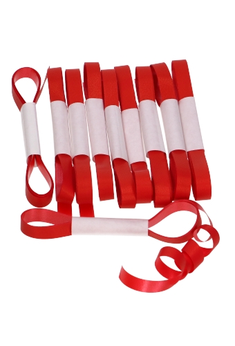 [K1010185-10X3M] Krullint Mat Metallic Rood 10 Wikkeltjes van 10mm x 3 meter