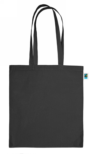 [1540163] Draagtas Katoen Fairtrade Zwart Met Hengsel 150grams 38x42cm 250stuks
