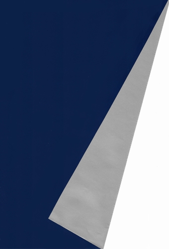 [K179020] Cadeaupapier Dubbelzijdig Donker Blauw & Zilver 80gram 50cm x 150meter