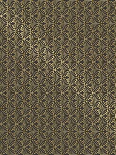 [180051-50] Cadeaupapier Coated victoria brown & gold 50cm x 200meter