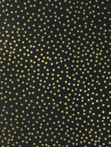 [180125-50] Kraftpapier Reclycled Kraft confetti Dot Gold 50cm x 200meter