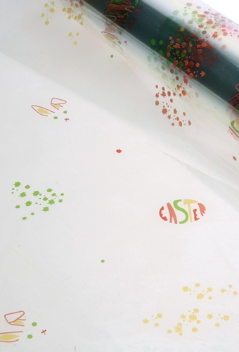 [K1080136] Cadeaufolie Transparant Easter 50cm x 200meter