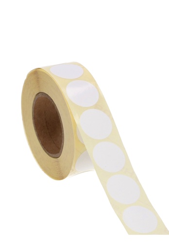 [K1210276] Etiketten Wit Sluiting Zegel Rond 2.5cm 1000stuks