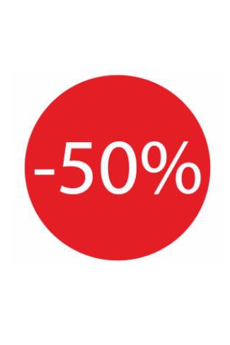 [K1210285] Etiketten 50 procent Korting Rood 1.6cm 500stuks