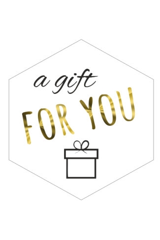 [K1210291] Etiketten Everyday Ruit A Gift For You 3.9x4.1cm 250stuks