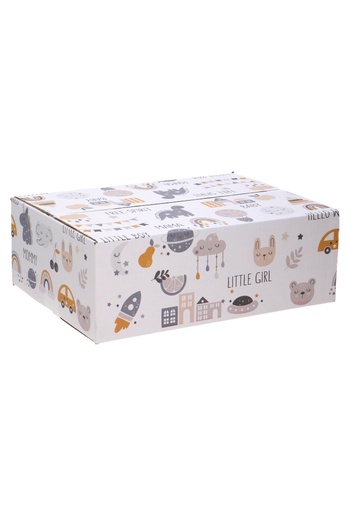 [1910033] Geschenkdozen Baby Hello World 39x29x13cm 15stuks