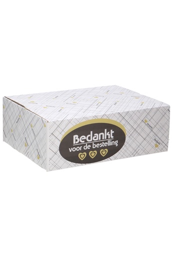 [1910009] Geschenkdozen Bedankt Voor De Bestelling Streepjes 39x29x13cm 15stuks
