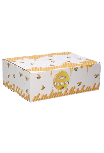 [1910029] Geschenkdozen Bee Happy 39x29x13cm 15stuks