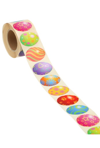 [K1210295] Etiketten Gemengde Pasen Paaseitjes Gekleurd 3x3.8cm 500stuks