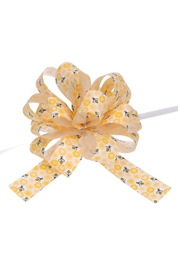 [K1420293] Everday Trek Strikken Bijen Geel D95mm met een lint van 19mm 30stuks