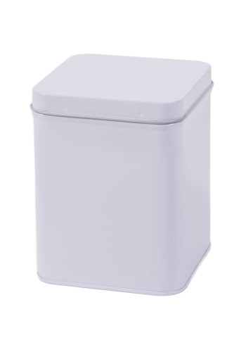 [1150505] Blikken Blanco Wit 200gram 8.8x8.8x11.5cm 12stuks