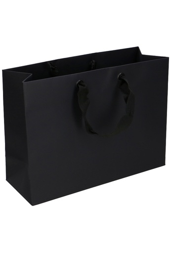 [K1110818] Luxe Kadotasjes Dublin Zwart Mat Met Draaglint 32x12x24cm 10stuks