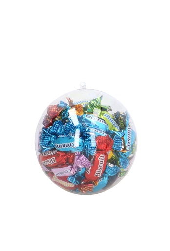 [1130065] Transparant Figuur Bal 14 cm 2 Delig 100stuks