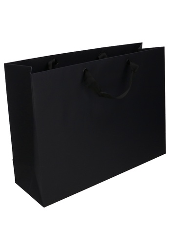 [K1110820] Luxe Kadotasjes Dublin Zwart Mat Met Draaglint 54x18x40cm 10stuks