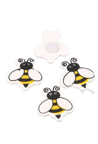 [K1340820] AKTIE Decoplakkers Houten Bij Met Plakker 100stuks