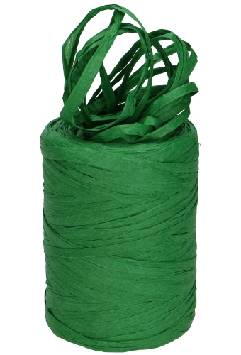 [K1430054] Raffia Papier Diep Groen  5 a 8 mm x 100 meter