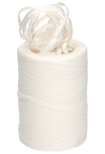 [K1430043] Raffia Papier Wit 5 a 8 mm x 100 meter