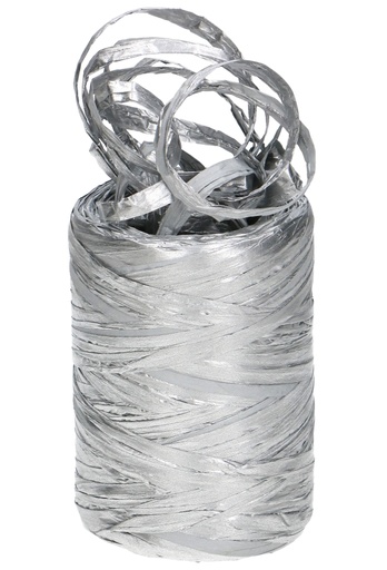 [K1430060] Raffia Papier Zilver Metallic 5 a 8 mm x 100 meter