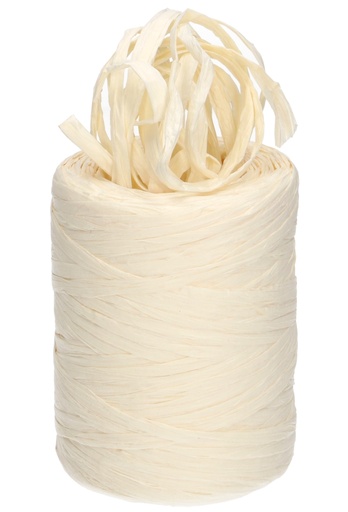 [K1430044] Raffia Papier Creme 5 a 8 mm x 100 meter