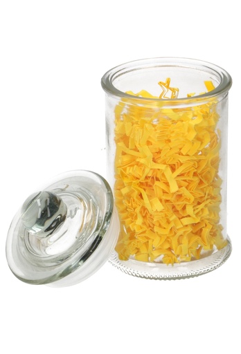 [K1590038] Glazen Potje Rond Met Glazen Deksel 4.5x9cm 6stuks