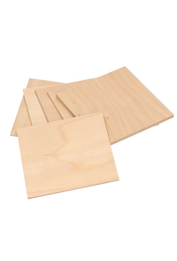 [K1020436] Houten Plankjes 12x12cm met Eigen Bedrukking op 1 zijde 1 kl 50stuks