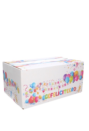 [1910072] Geschenkdozen Gefeliciteerd 31x20x14cm 30stuks