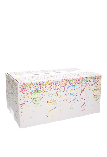 [1910074] Geschenkdozen Confetti 31x20x14cm 30stuks