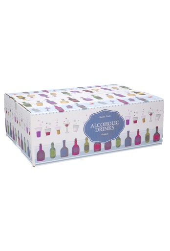 [1910097] Geschenkdozen Alcoholic Drinks 39x29x13cm 15stuks